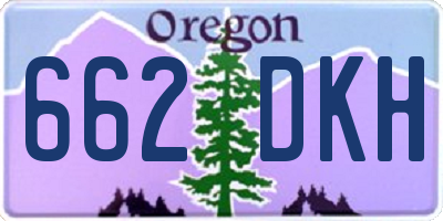OR license plate 662DKH