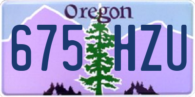OR license plate 675HZU