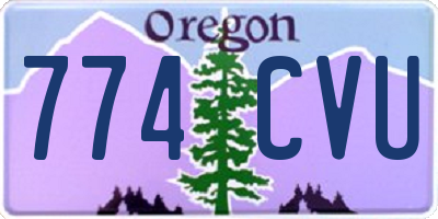OR license plate 774CVU