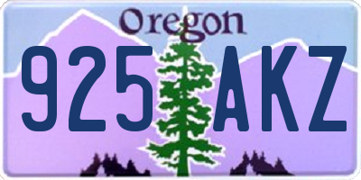 OR license plate 925AKZ