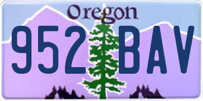 OR license plate 952BAV