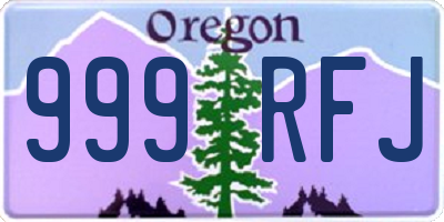 OR license plate 999RFJ