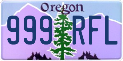 OR license plate 999RFL