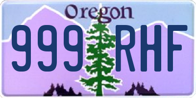 OR license plate 999RHF