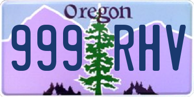 OR license plate 999RHV