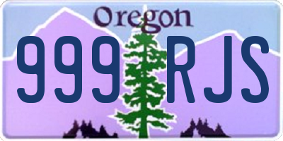 OR license plate 999RJS
