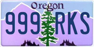 OR license plate 999RKS
