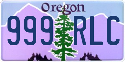 OR license plate 999RLC