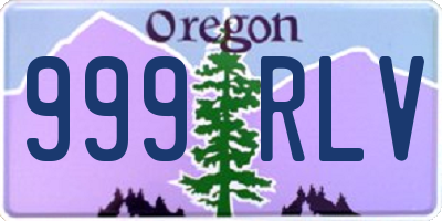 OR license plate 999RLV