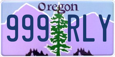 OR license plate 999RLY