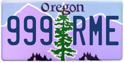 OR license plate 999RME