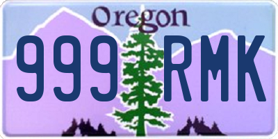 OR license plate 999RMK