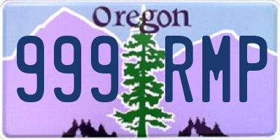 OR license plate 999RMP