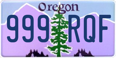 OR license plate 999RQF