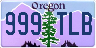 OR license plate 999TLB