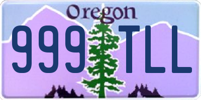OR license plate 999TLL