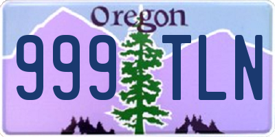 OR license plate 999TLN