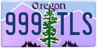 OR license plate 999TLS