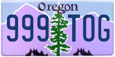 OR license plate 999TOG