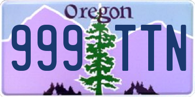 OR license plate 999TTN