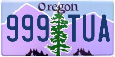 OR license plate 999TUA