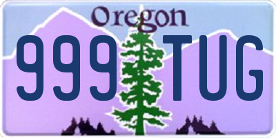 OR license plate 999TUG