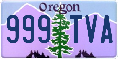 OR license plate 999TVA