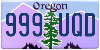 OR license plate 999UQD