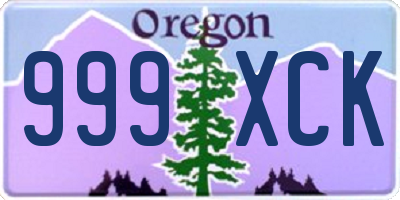 OR license plate 999XCK