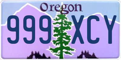 OR license plate 999XCY