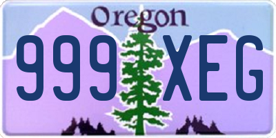 OR license plate 999XEG