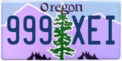 OR license plate 999XEI
