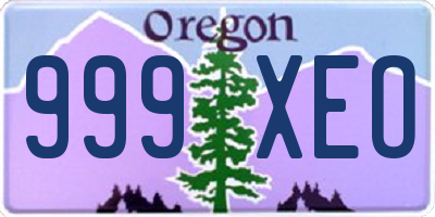 OR license plate 999XEO
