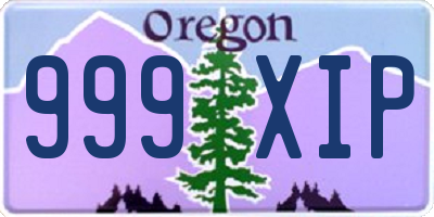 OR license plate 999XIP