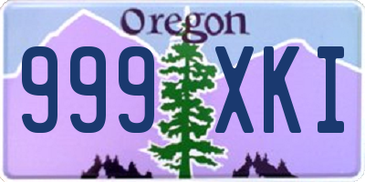 OR license plate 999XKI