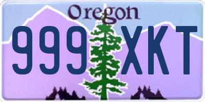 OR license plate 999XKT