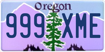 OR license plate 999XME