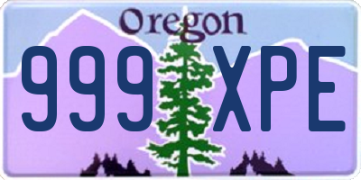 OR license plate 999XPE