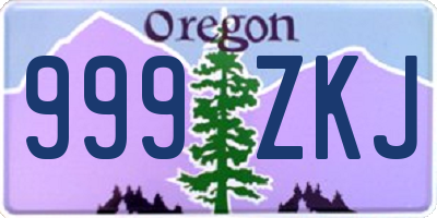 OR license plate 999ZKJ
