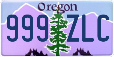 OR license plate 999ZLC