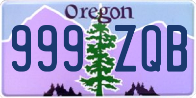 OR license plate 999ZQB