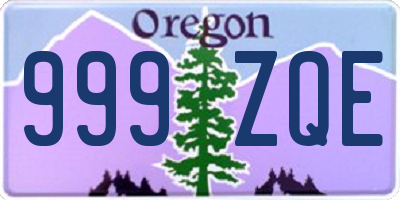 OR license plate 999ZQE