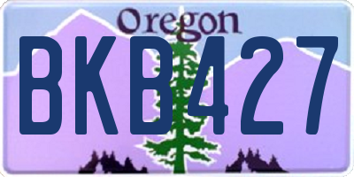 OR license plate BKB427