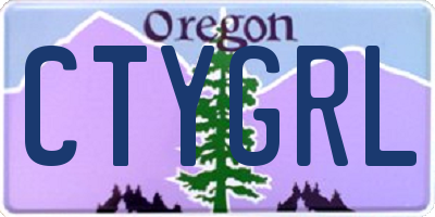 OR license plate CTYGRL