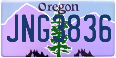 OR license plate JNG3836