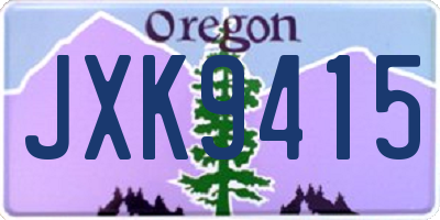 OR license plate JXK9415
