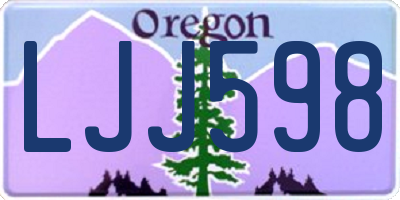 OR license plate LJJ598