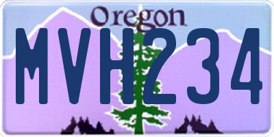 OR license plate MVH234