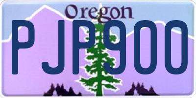 OR license plate PJP900