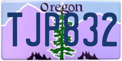 OR license plate TJP832
